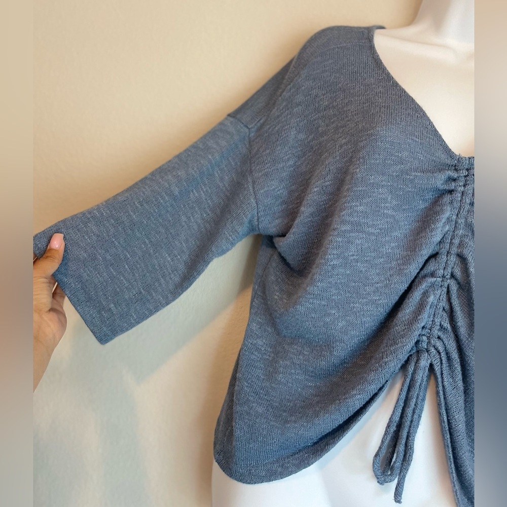 Blue Ruched Top - Picture 2 of 2